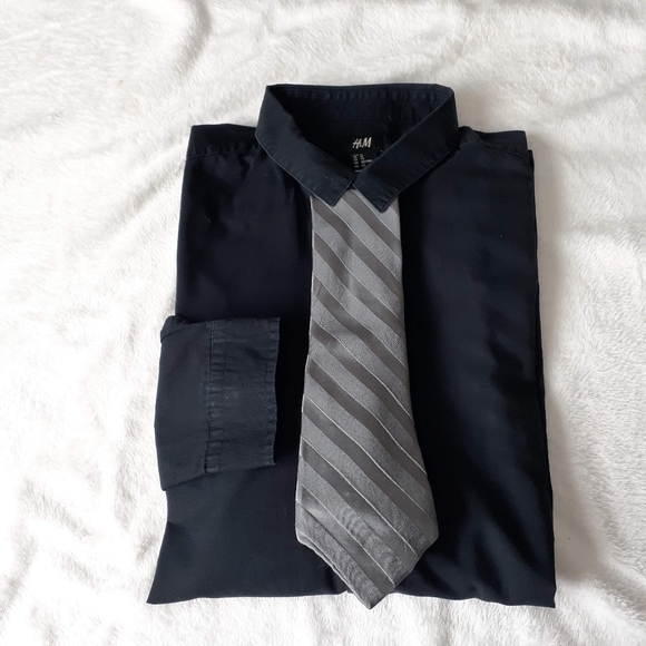 h&m mens black dress shirt Men's Black Dress Shirts | Slim Fit, Formal & Tux